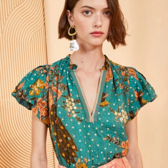 Ulla Johnson Kai Top Hummingbird - Picture 1 of 8